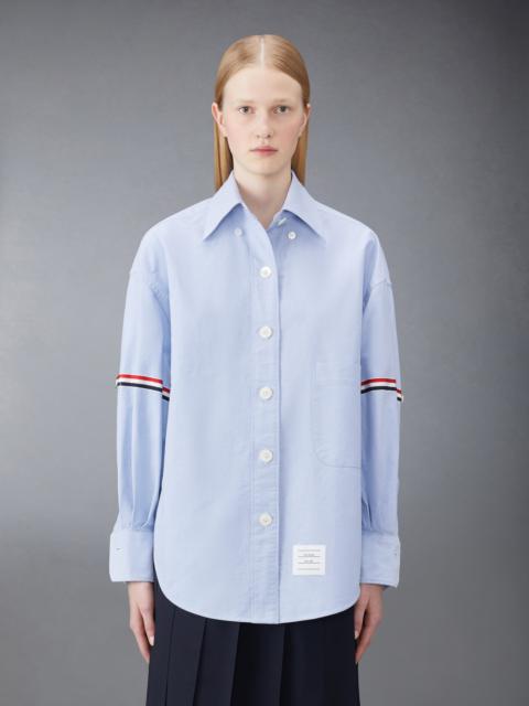 SUPERSIZED POINT COLLAR SHIRT W/ RWB GROSGRAIN ARMBANDS IN OXFORD