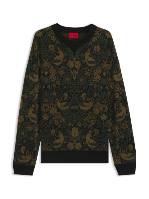 RELAXED-FIT SWEATER WITH TAPESTRY JACQUARD