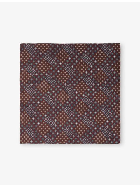 Nina Graphic-Print Silk Neck Tie