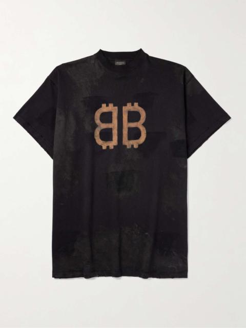 Oversized Logo-Print Cotton-Jersey T-Shirt
