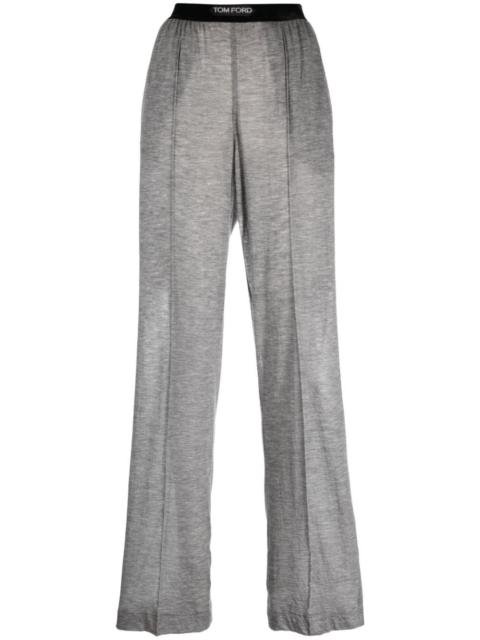 logo-waistband cashmere track pants