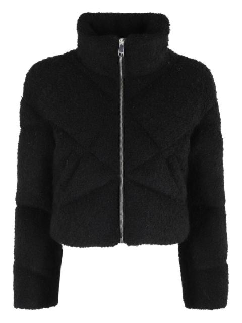 bouclé bomber jacket