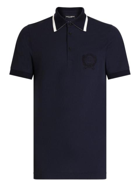 embroidered-logo polo shirt