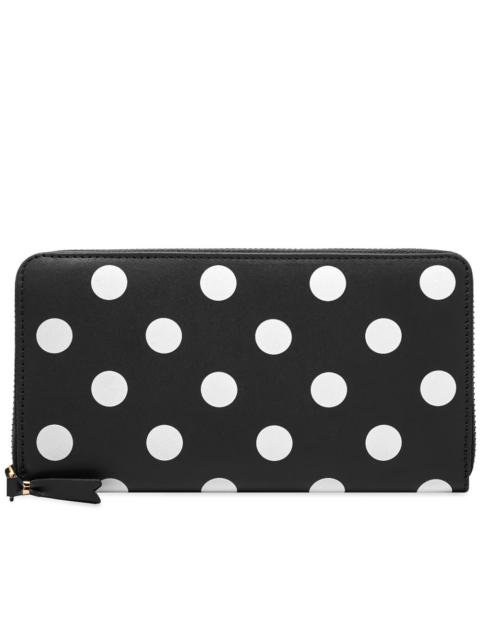 Comme des Garcons Sa0111Pd Dots Printed Leather Zip Wallet
