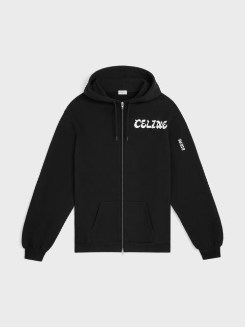 zipped hoodie IN cotton fleece