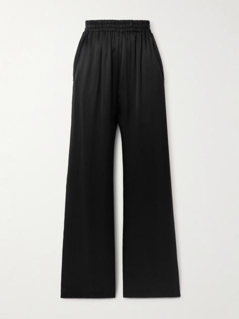 Silk-satin Wide-leg Pants