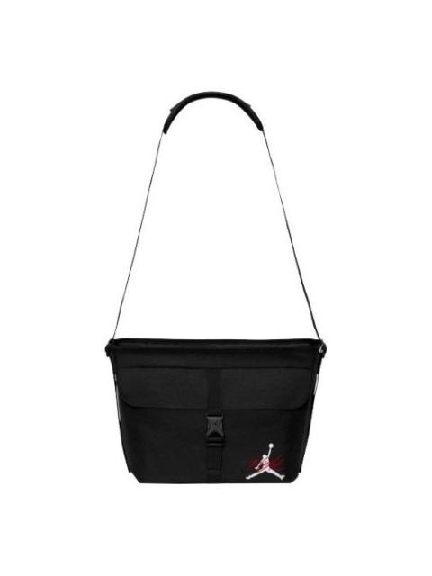 Air Jordan Unisex Printing Logo Flip Cover Single-Shoulder Bag Black DV5362-010