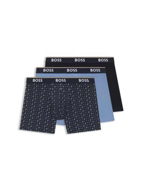THREE-PACK OF STRETCH-COTTON BOXER BRIEFS