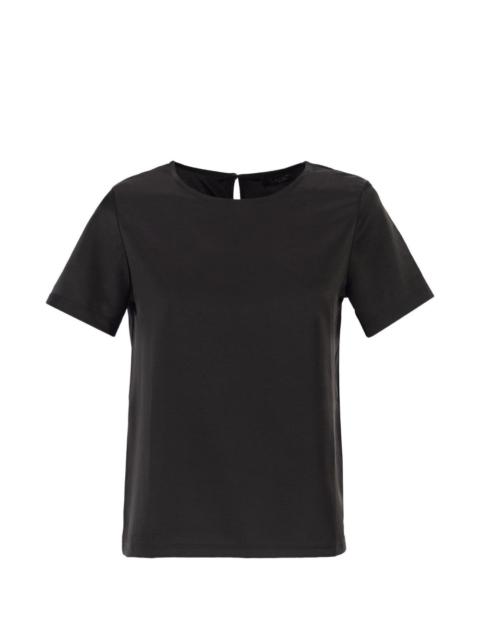 contrasting texture T-shirt
