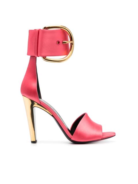 buckled satin 105mm sandals