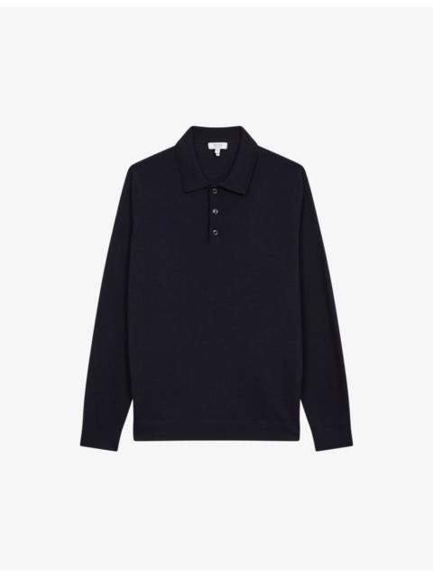 Trafford polo-collar slim-fit merino-wool jumper