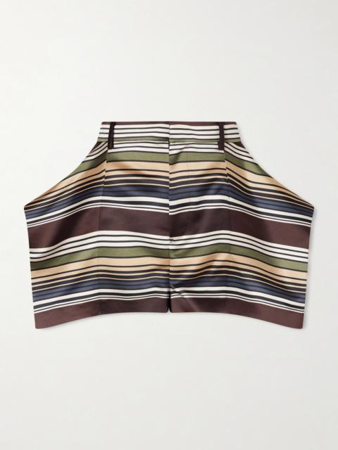 Striped Satin Shorts