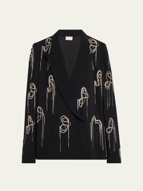Caplana Crystal Chain Blazer
