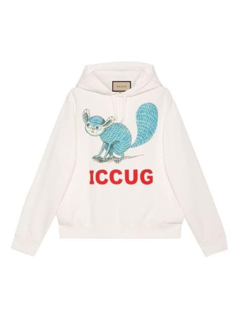 Sweatshirt with ICCUG animal print by Freya Hartas