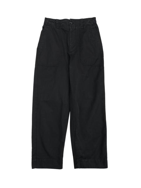 MHL Patch Pocket Utility Trousers Matte Cotton Twill Black