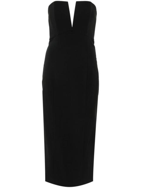 strapless midi dress