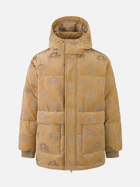 Allover EK Logo Velvet Relax Fit Down Jacket