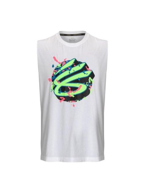 Under Armour Curry Graphic Tank Top 'White Multi' 1377307-100