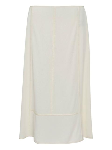 crepe fluid midi skirt