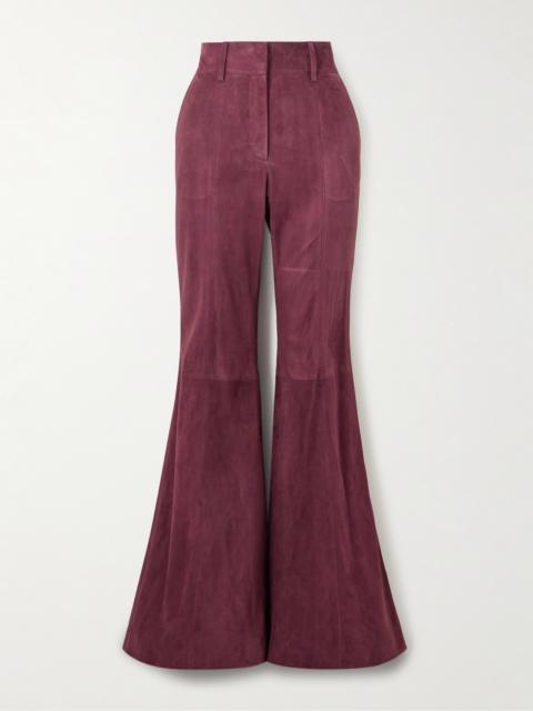 Rhein Paneled Suede Flared Pants