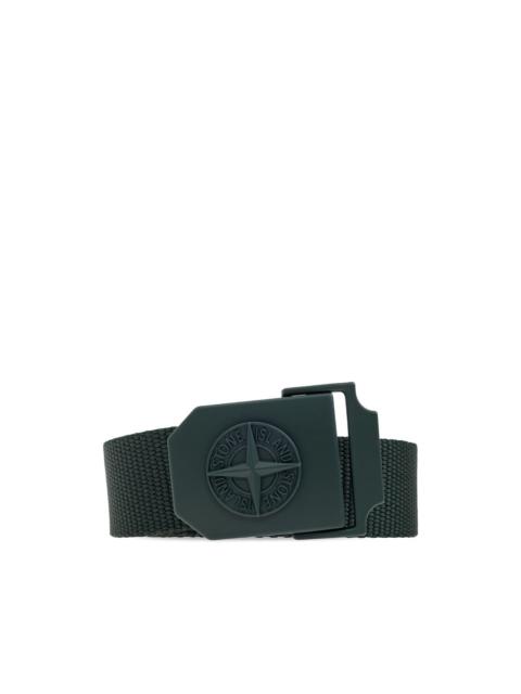 Compass-logo buckle belt