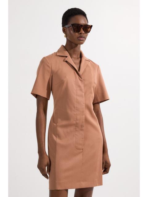 Soft Structured Tailored Shirt Mini Dress