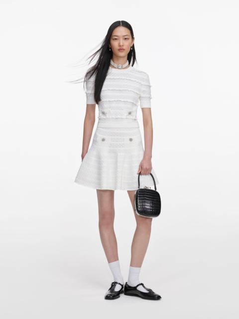 White Pointelle Knit Top