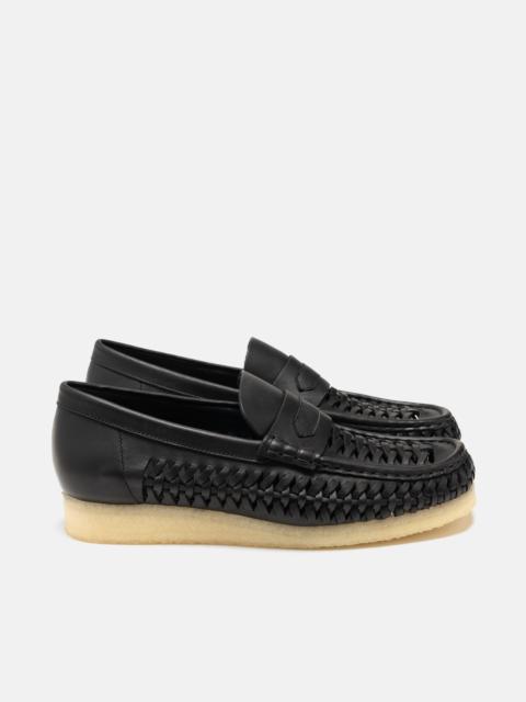 Wallabee Loafer Weave Black Leather
