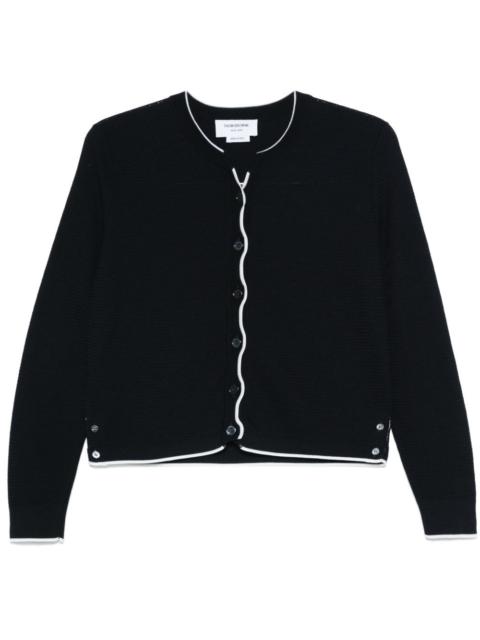 4 Bar Stripes textured cardigan