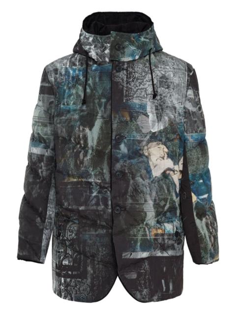 graphic-print padded jacket
