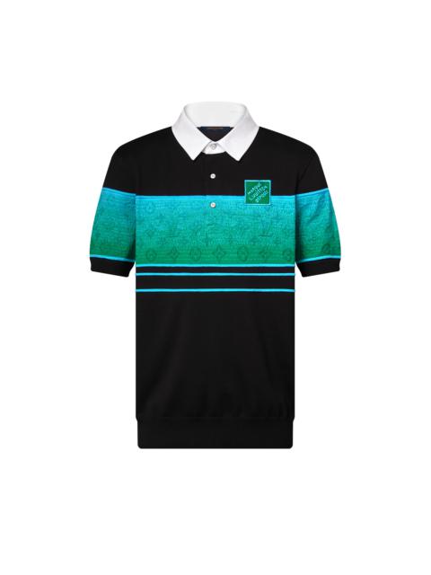 Iridescent Jacquard Short-Sleeved Polo