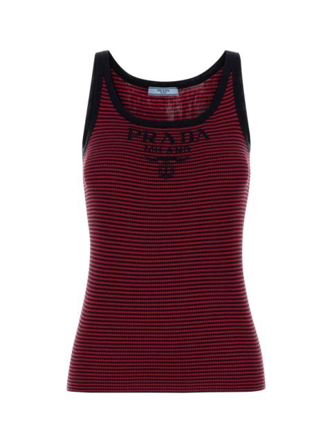 Embroidered Silk Tank Top