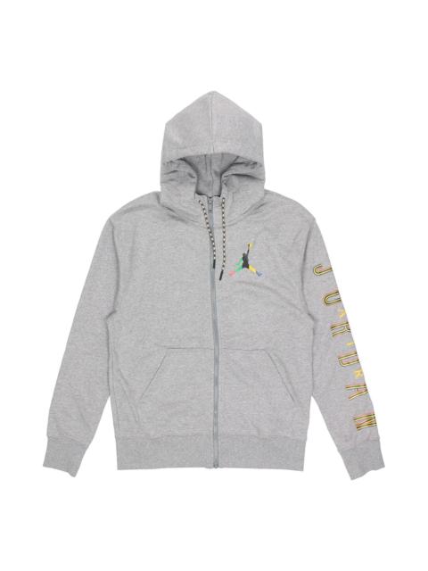 Men's Air Jordan Zipper Cardigan autumn Gray Hoodie CZ5429-091