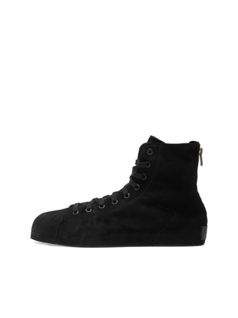 lace-up zip trainers