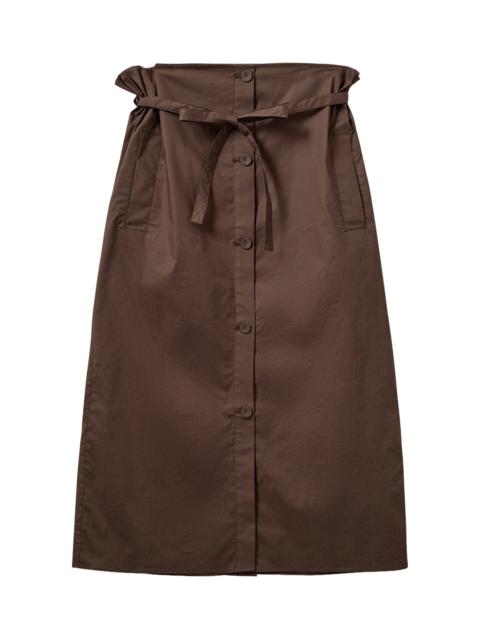 Cyprus Cotton-Bled Maxi Skirt brown