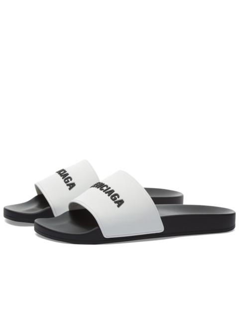 Balenciaga Rubber Logo Pool Slide