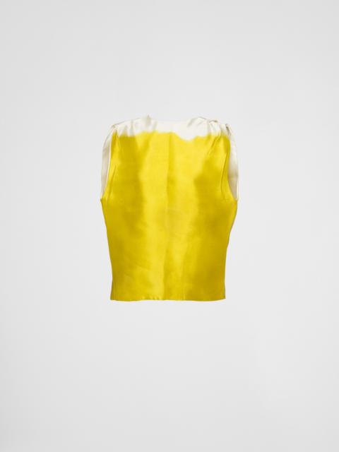 Printed satin top