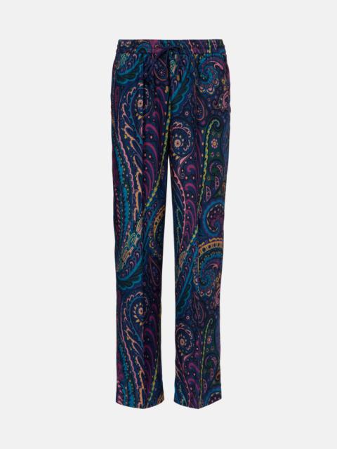 Printed straight pants