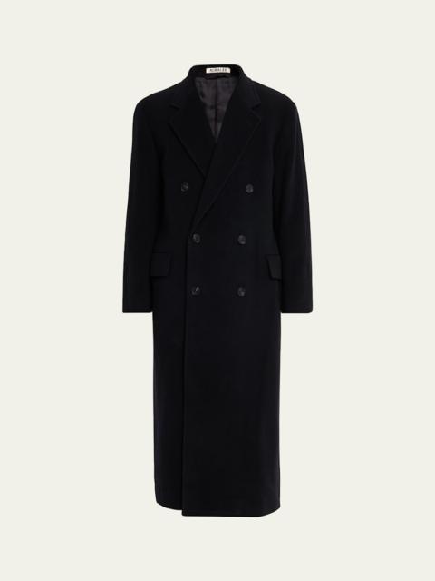 Men's Superfine Wool Double-Breasted Overcoat