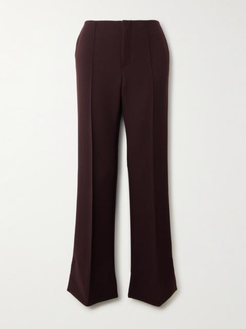 Pleated Wool Straight-leg Pants
