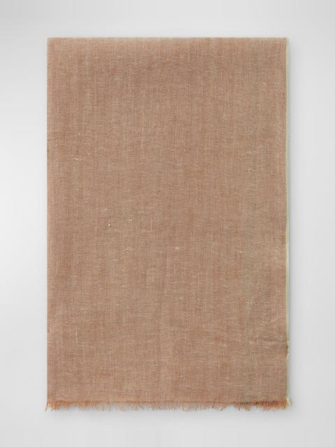 Striped Linen-Silk Stole