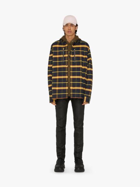 4G OVERSIZED CHECKED OVERSHIRT IN FLANNEL