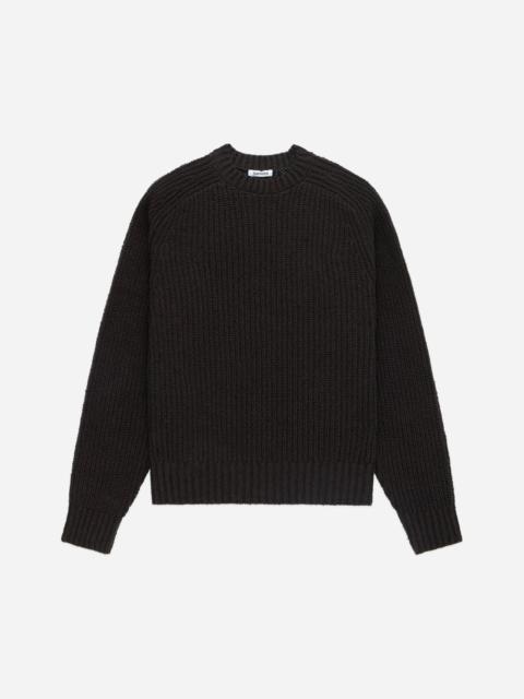 Cotton Crewneck Sweater - Bark Boucle