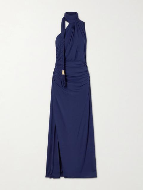 Moira Tussled Ruched Stretch-jersey Gown