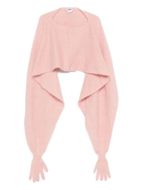 alpaca wool glove-detail jacket