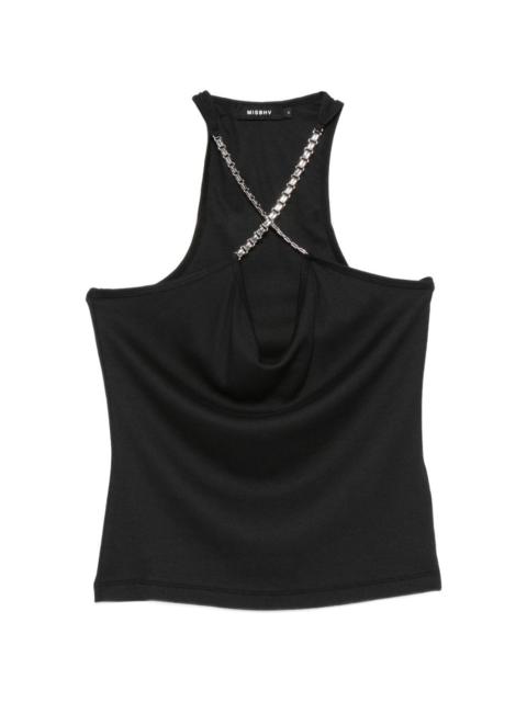 chain halter-neck top