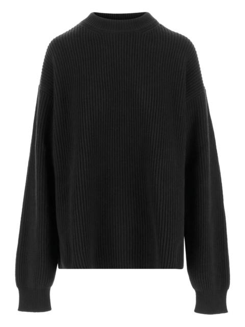 ribbed crewneck sweater