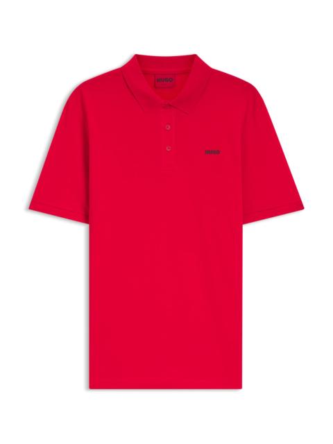 REGULAR-FIT COTTON POLO WITH LOGO PRINT