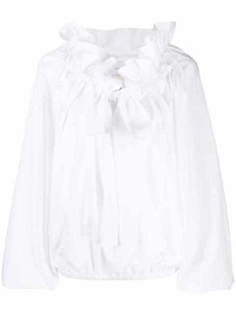 Puff-sleeve Poplin Blouse