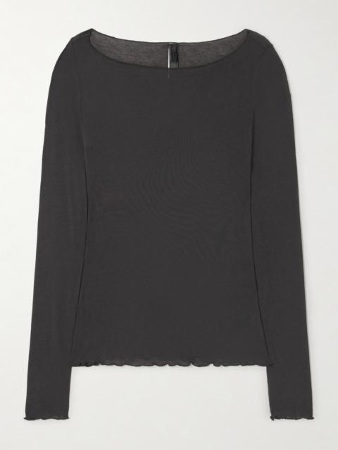 Long Sleeve Boatneck Top